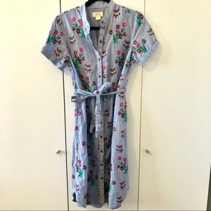 Maeve (Anthropologie) Embroidered Shirtdress Sz 6